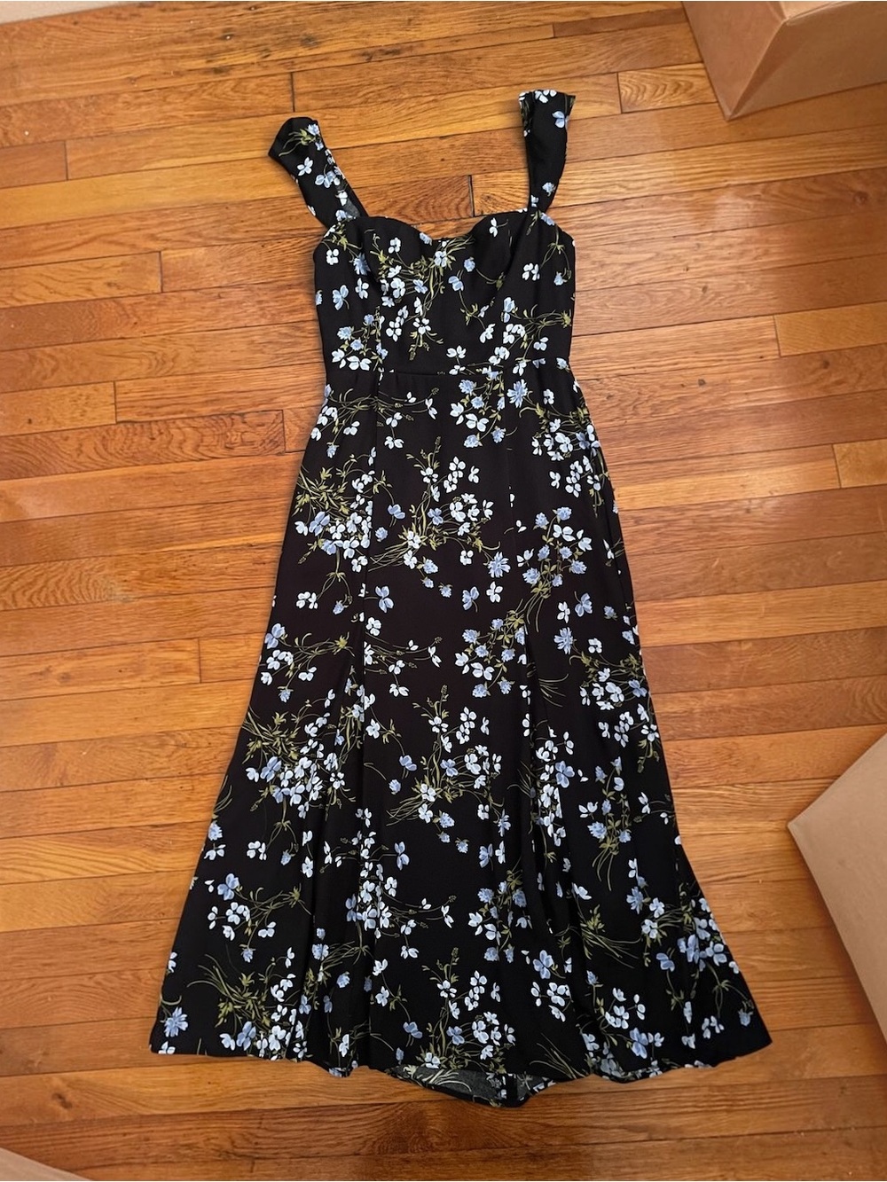 Reformation Bryson Midi Dress Size 2 Blueberry Floral